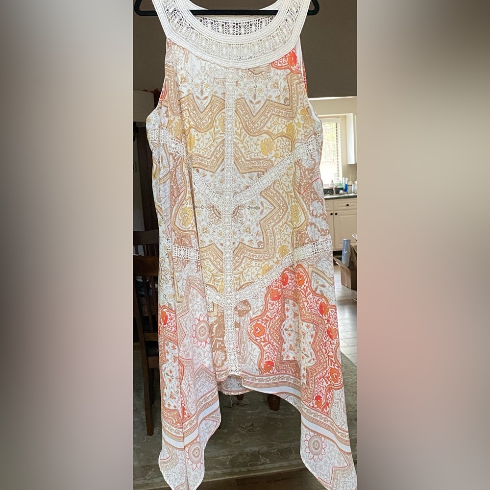 Sleeveless Cato Handkerchief Hem Dress